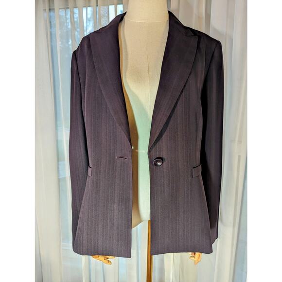 Ann Klein Suits blazer, deep purple - Size 14 - EUC - Picture 1 of 4